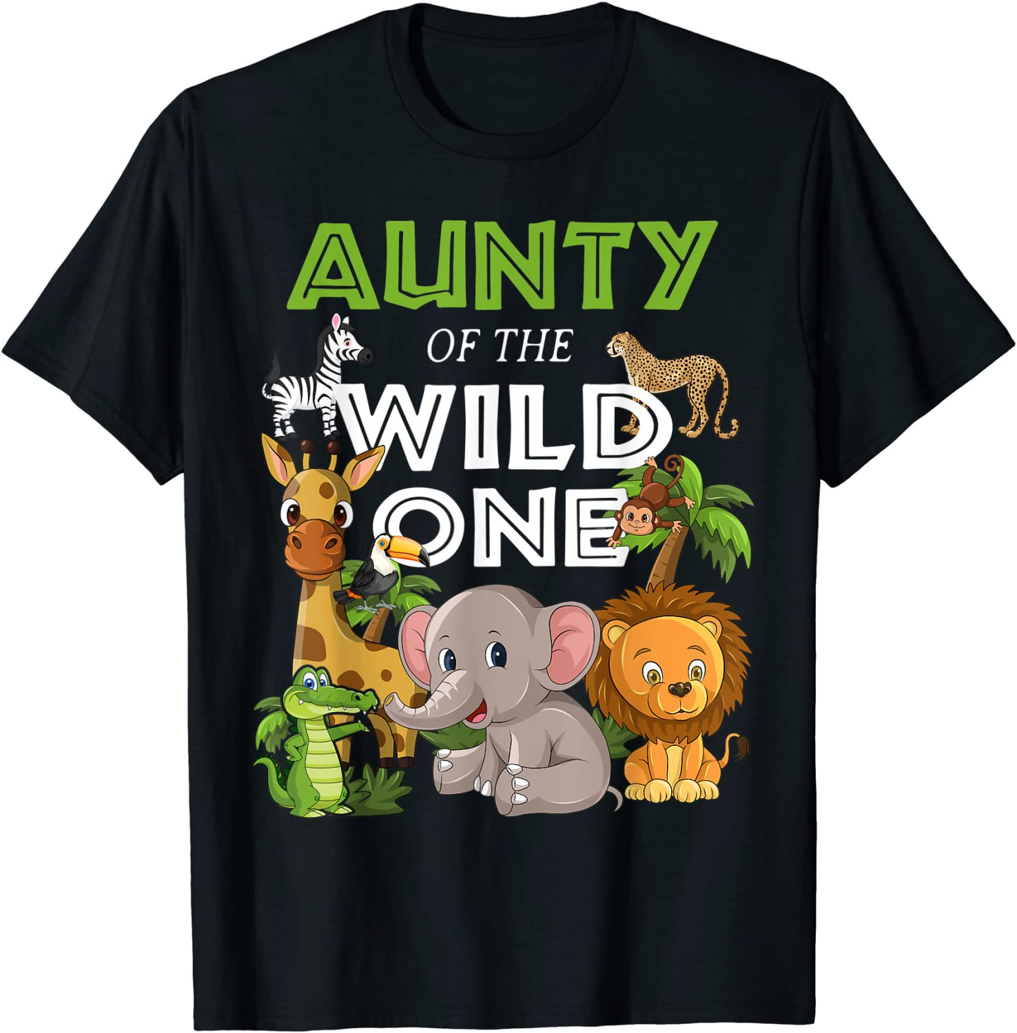 Aunty Of The Wild One Zoo Birthday Safari Jungle Animal