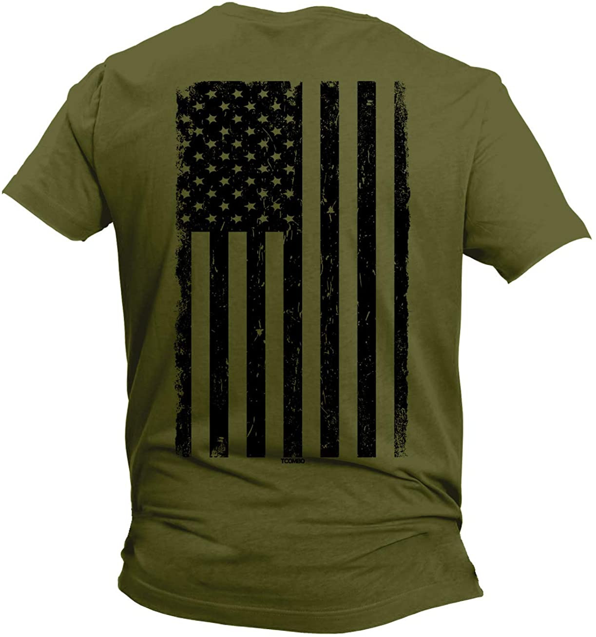 Distressed Black USA Flag - United States Men's