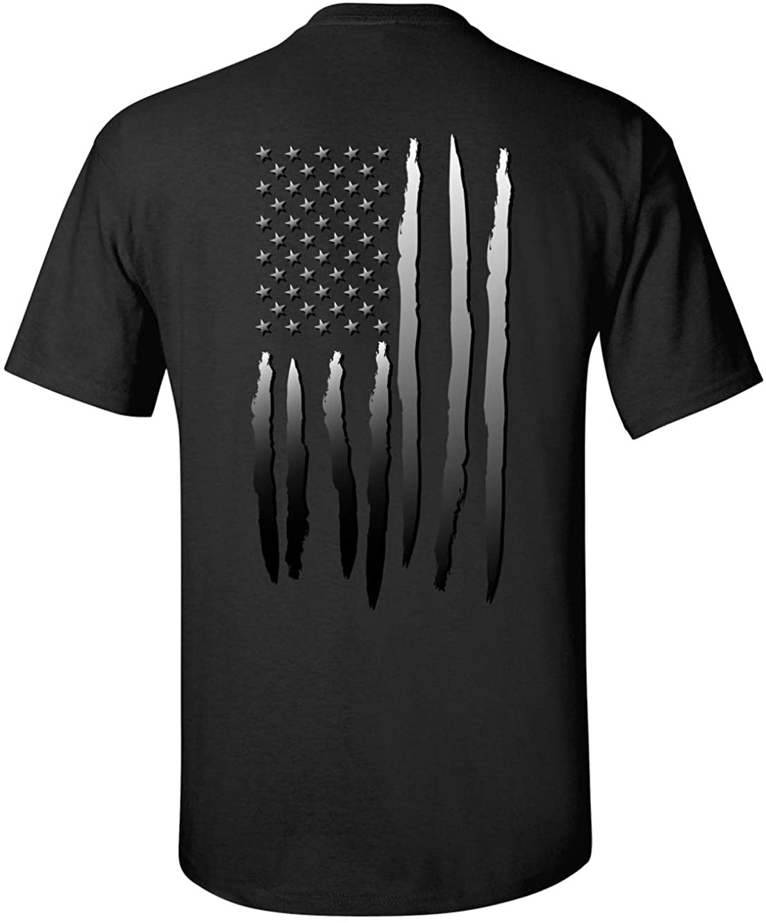 Distressed Faded Black American Flag