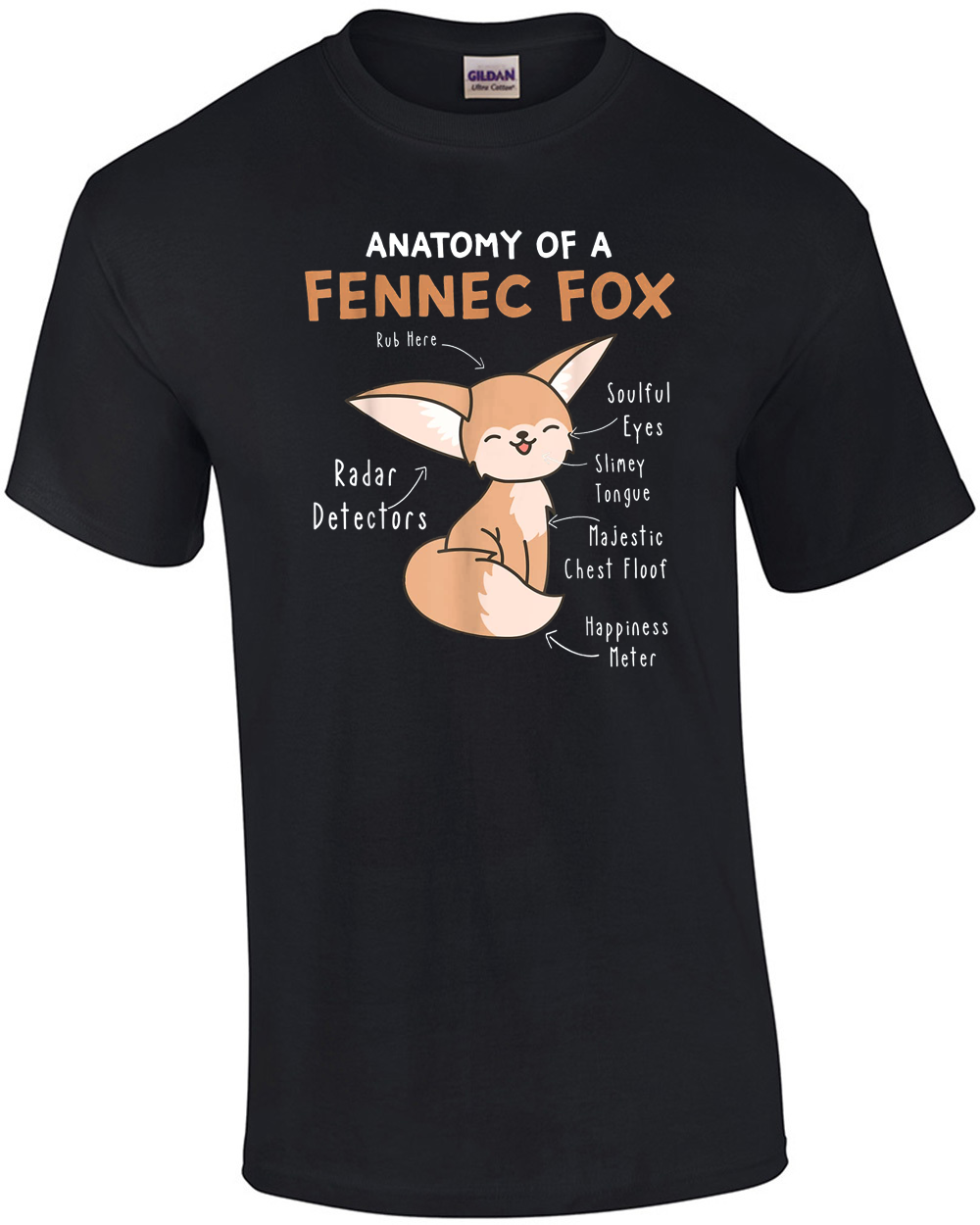 Anatomy Of A Fennec Fox Cute Fox Lover Gift Fennec Fox