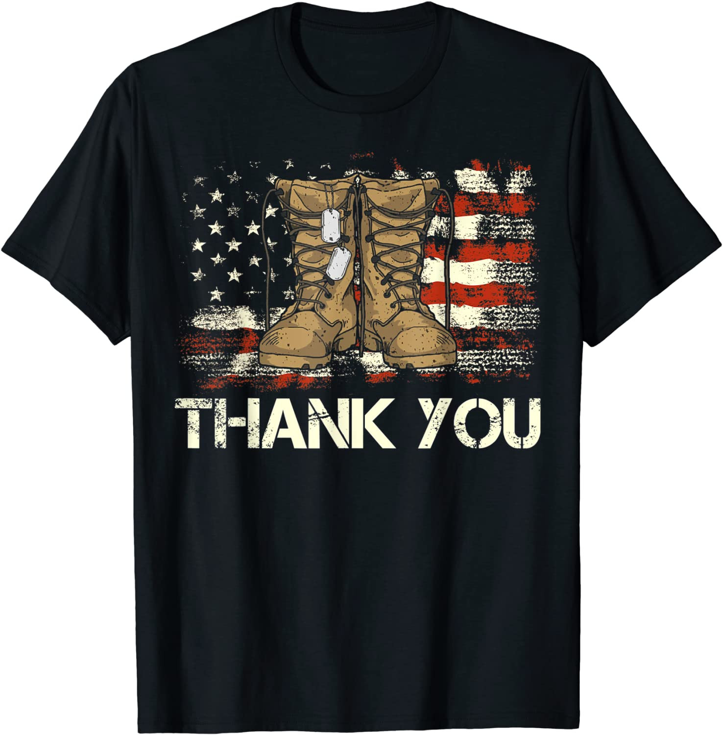 Patriotic American Flag Thank You Men Women