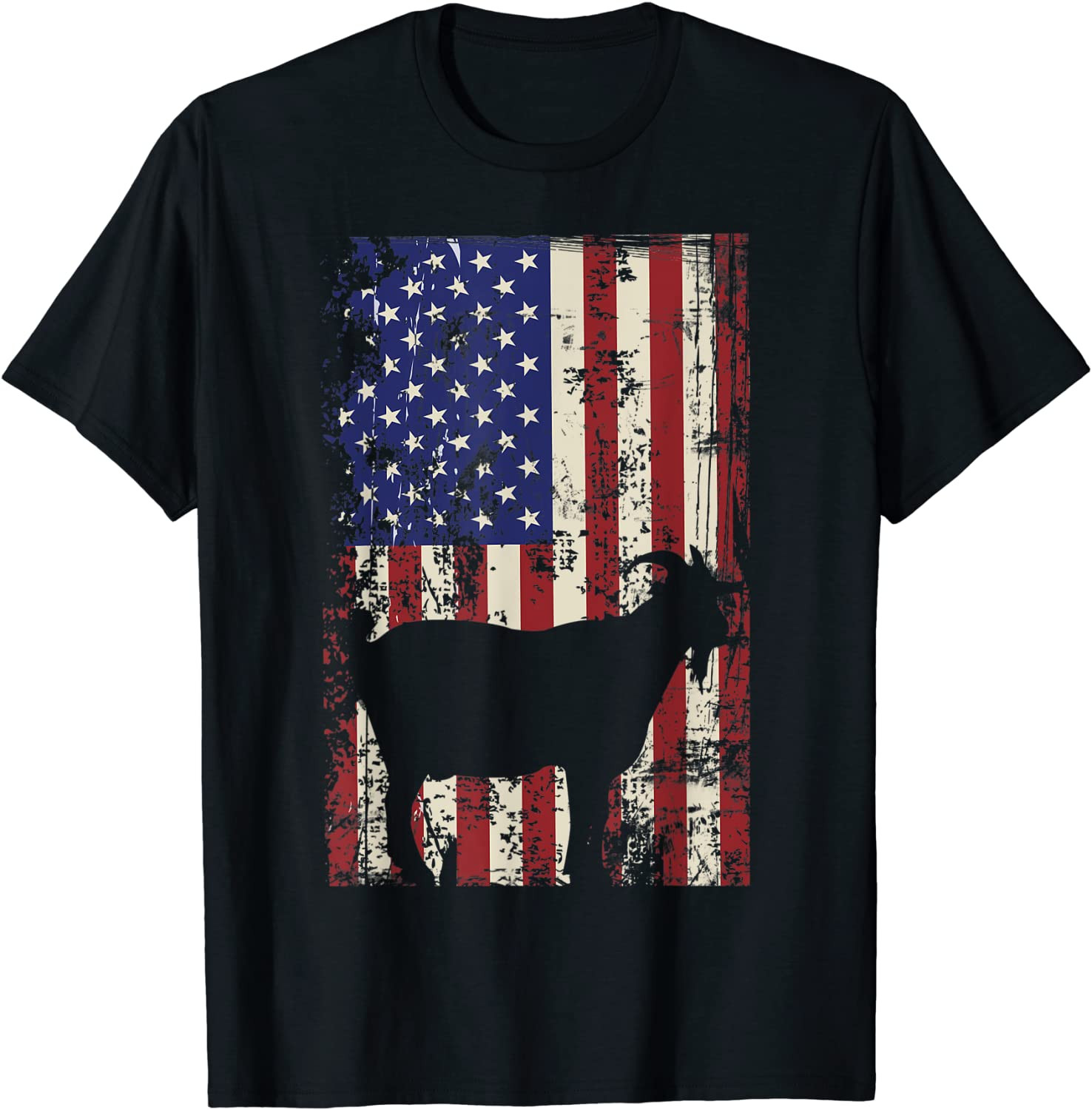 Patriotic Goat 4th Of July American Flag