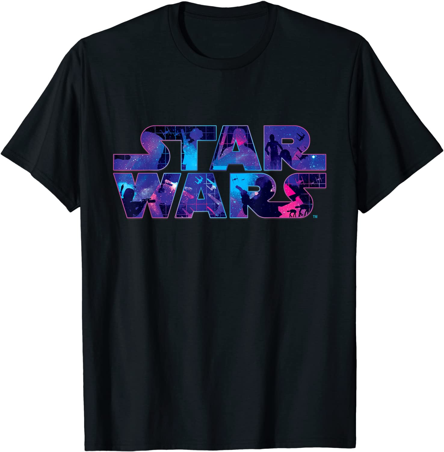 Star Wars Logo Retro 90s Twinkling Stars