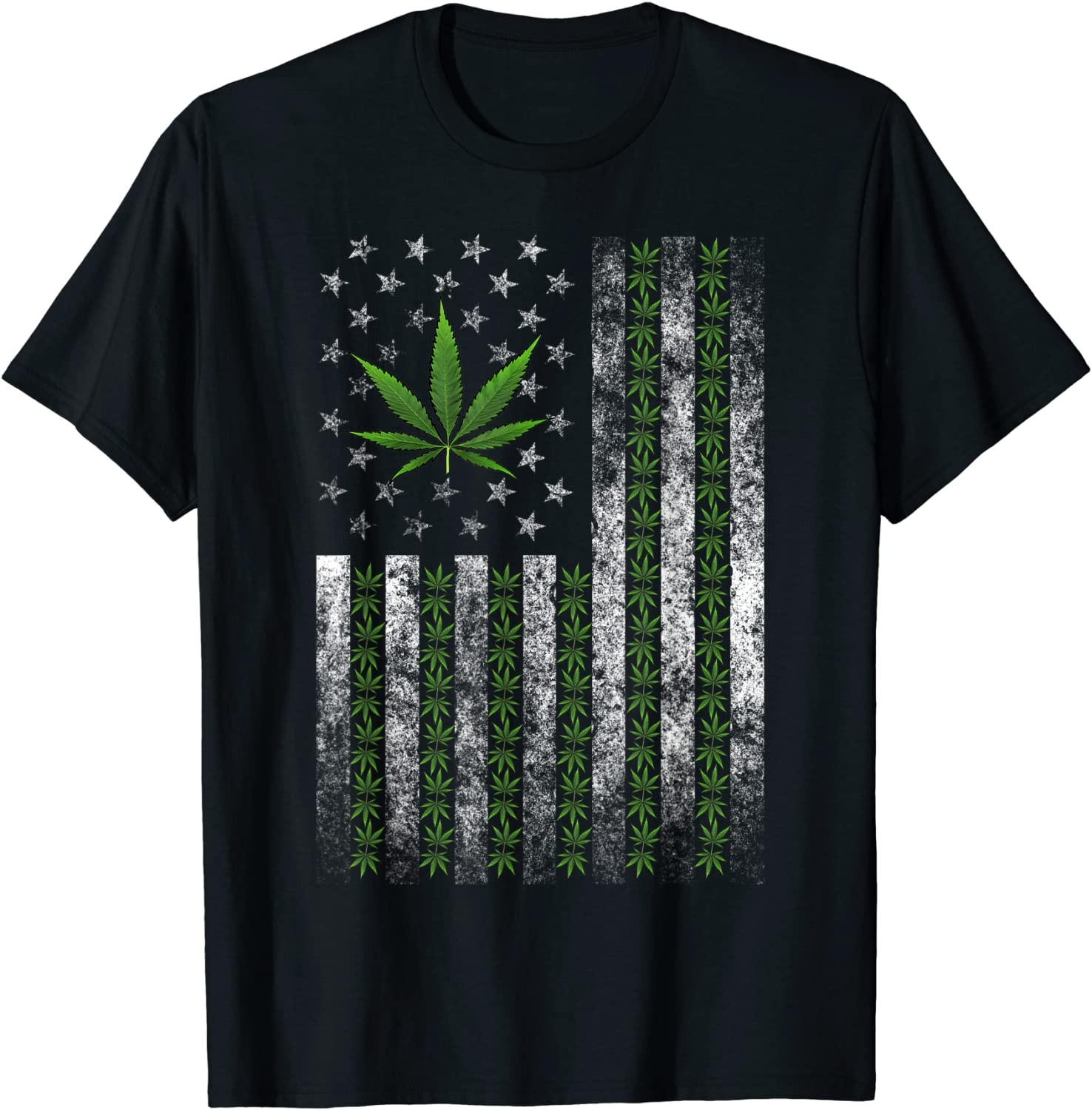 USA Flag Marijuana Weed Leaf Flag Cannabis Stoner 420 Men