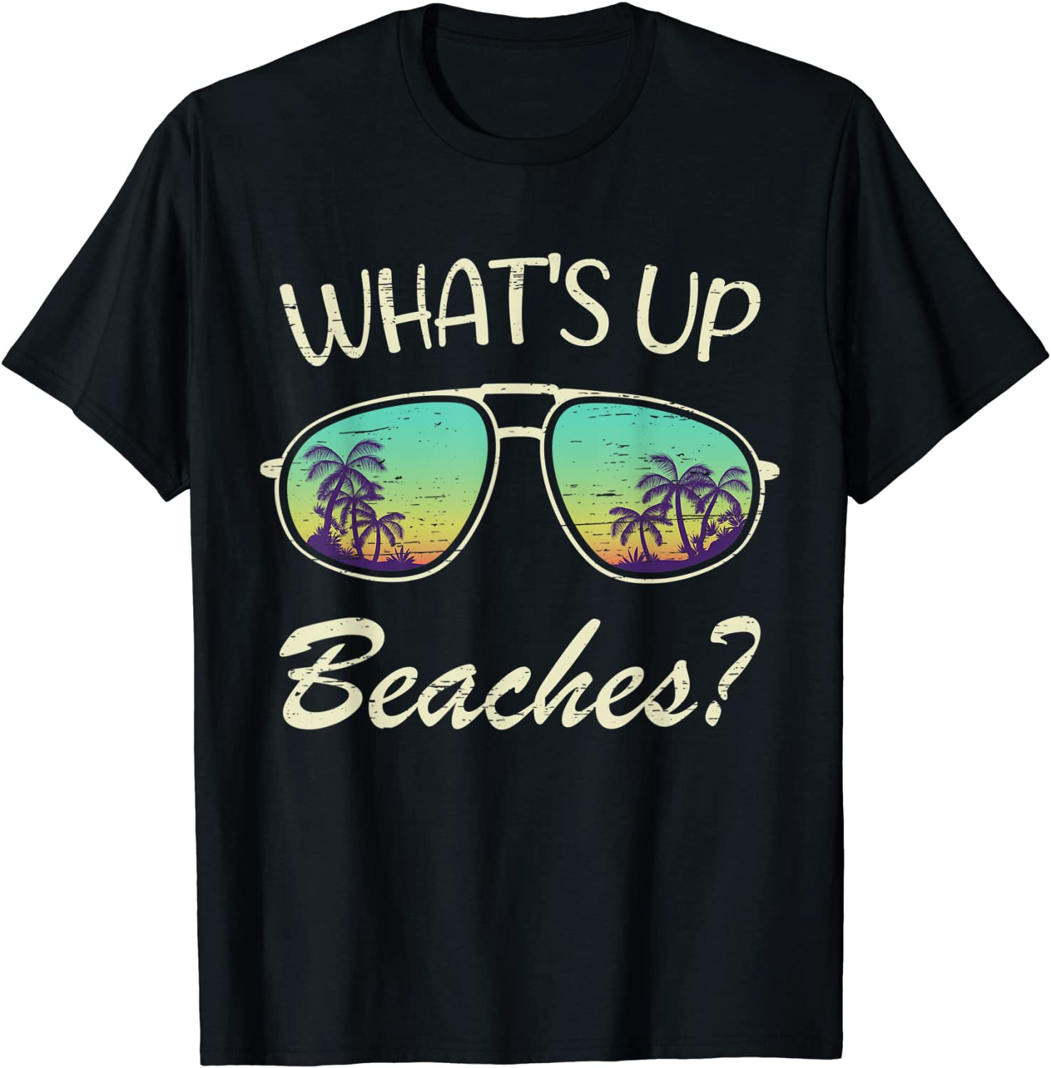 Whats Up Beaches? Sunglasses Beach Palm Tree Summer Vacation