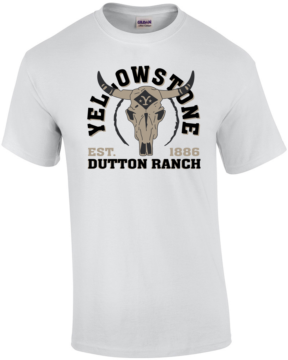 Yellowstone Dutton Ranch Bull Skull Logo V1